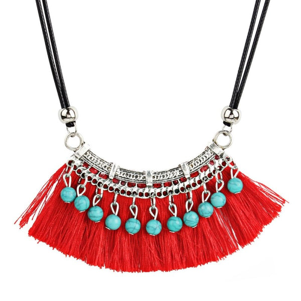 Bohemian tassel necklace